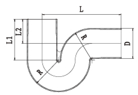 W型P存水彎結構圖